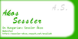 akos sessler business card